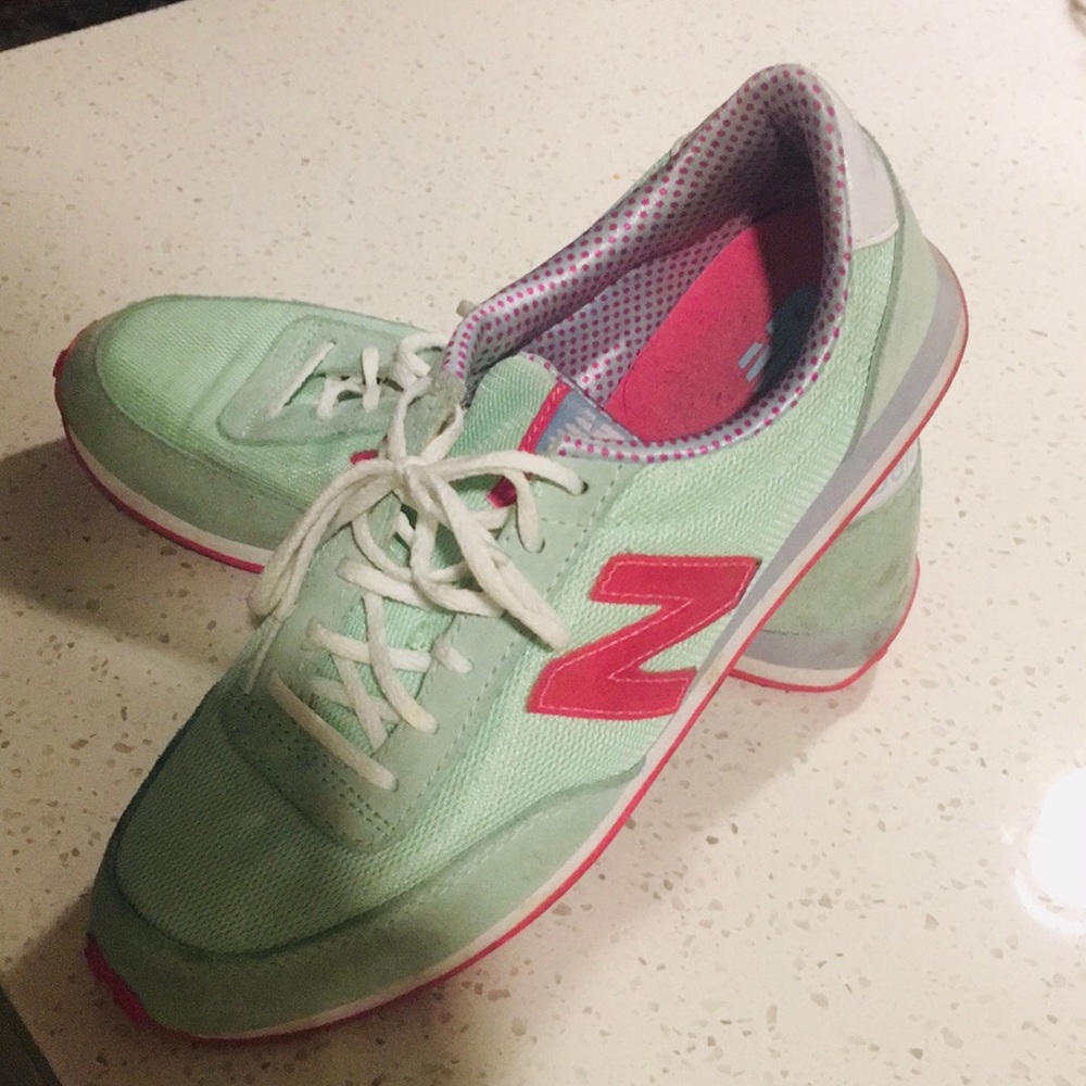 Green and pink New Balance